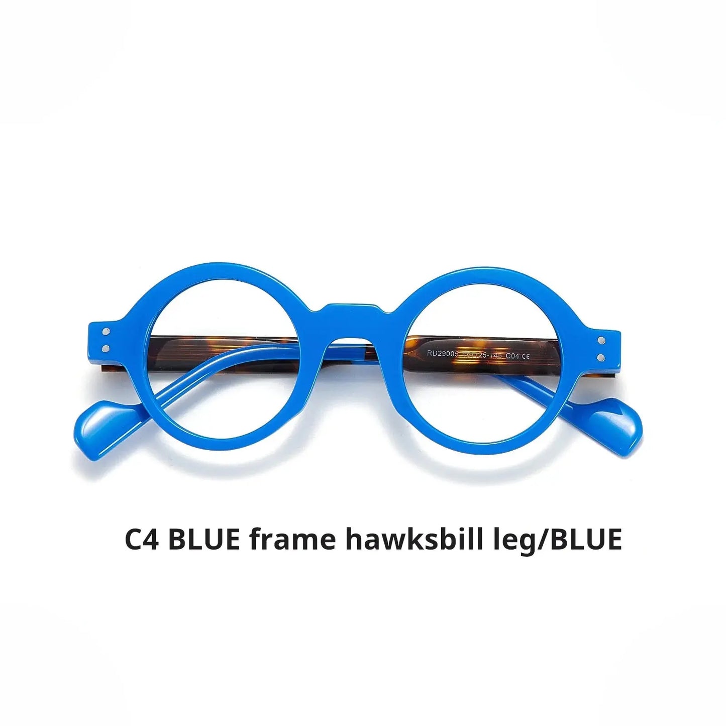 Unisex Round Full Rim Acetate Prescription Glasses 90265 — view 4 | Rx Spectacle