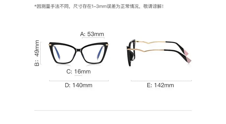 Women's Cat Eye Full Rim TR90 Prescription Glasses 21062 — view 2 | Rx Spectacle