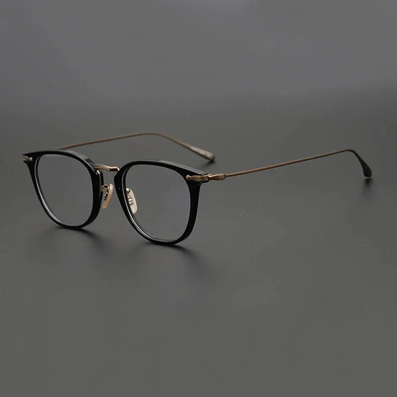 Unisex Square Full Rim Titanium Prescription Glasses 5307 — view 6 | Rx Spectacle