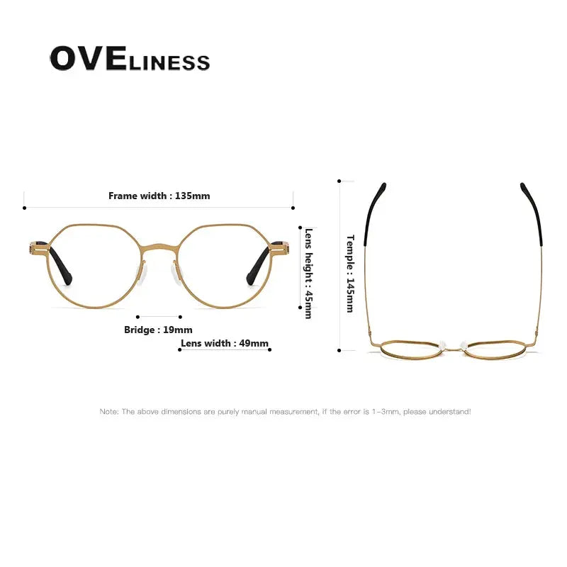 Unisex Round Full Rim Titanium Prescription Glasses 80992 — view 6 | Rx Spectacle