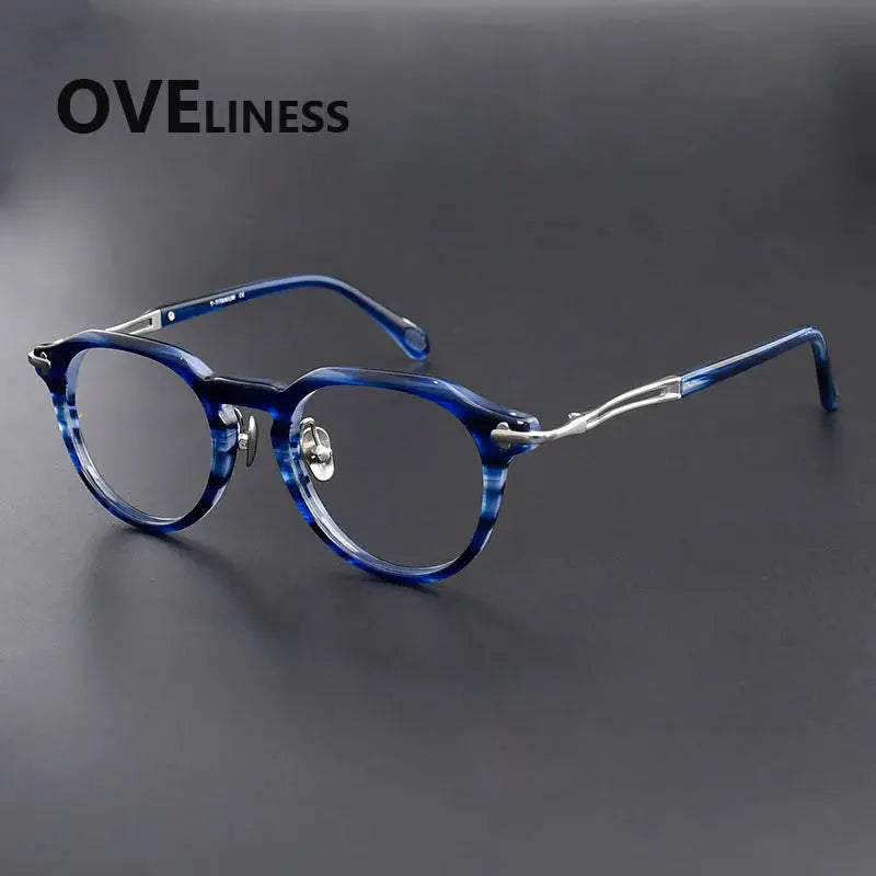 Women's Oval Full Rim Titanium Prescription Glasses 361389 — view 6 | Rx Spectacle