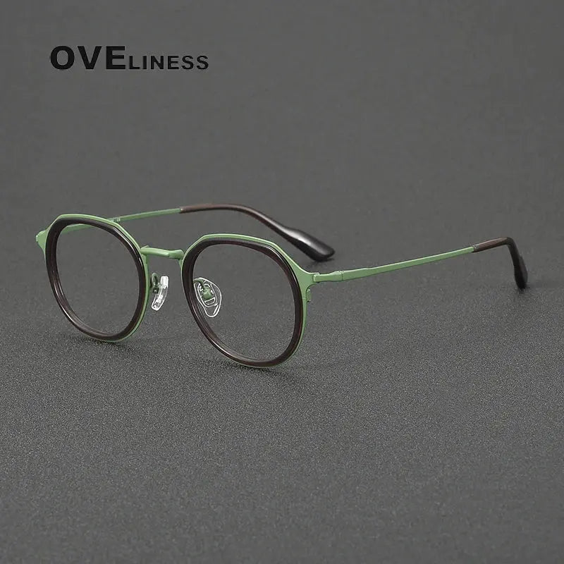 Women's Oval Full Rim Titanium Prescription Glasses 41100 — view 3 | Rx Spectacle