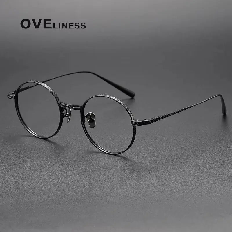 Women's Round Full Rim Titanium Prescription Glasses 369026 — view 3 | Rx Spectacle