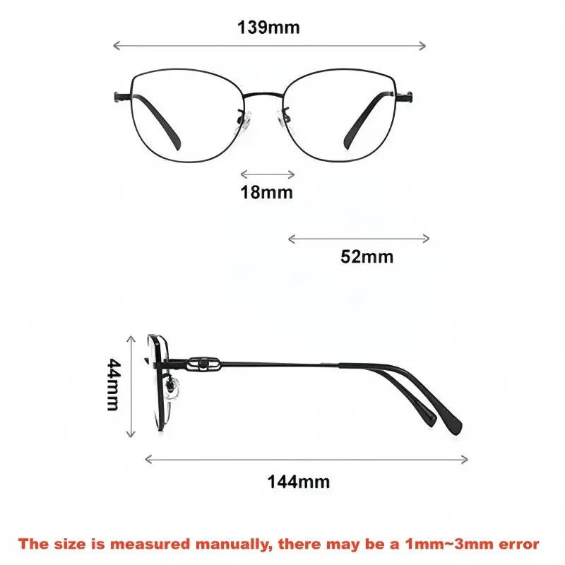 Women's Cat Eye Full Rim Alloy Prescription Glasses 931181 — view 2 | Rx Spectacle