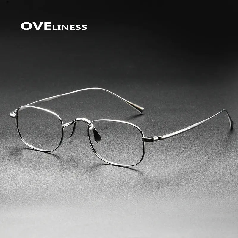 Unisex Square Full Rim Titanium Prescription Glasses 369165 — view 3 | Rx Spectacle