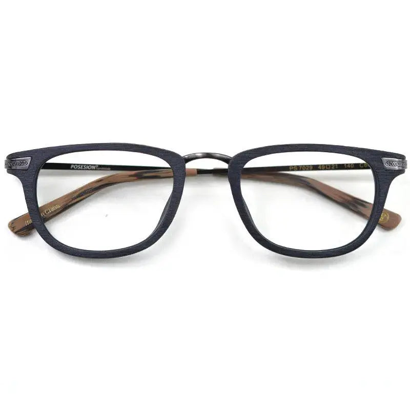 Women's Square Full Rim Alloy Prescription Glasses 57029 — view 4 | Rx Spectacle