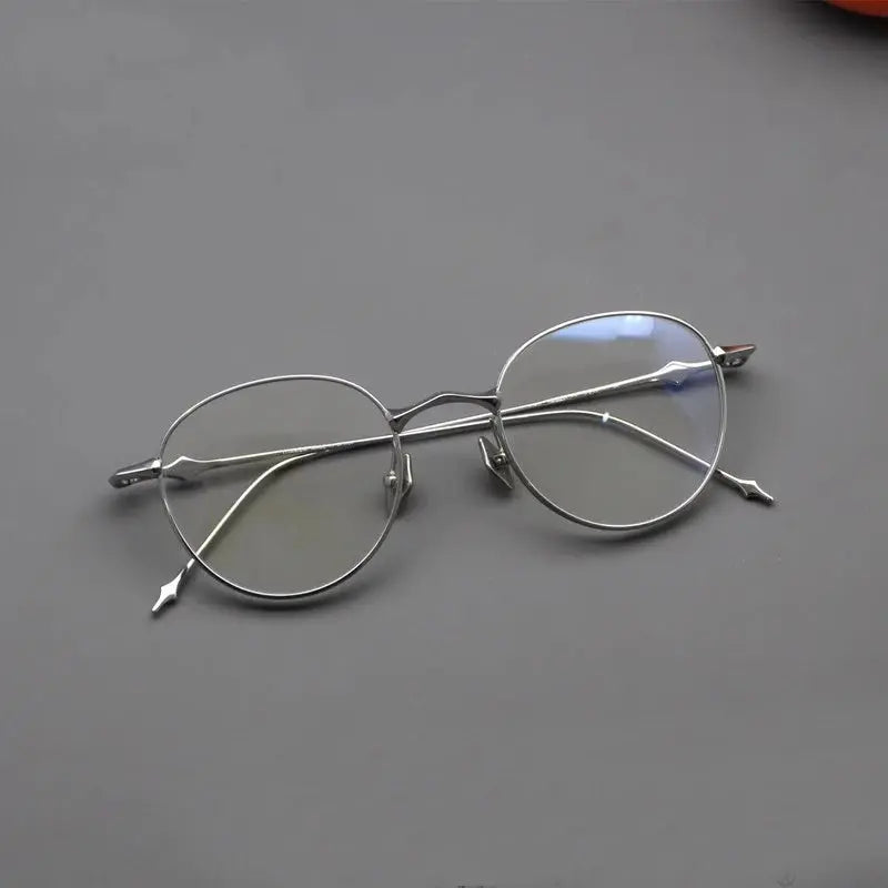 Women's Oval Full Rim Titanium Prescription Glasses 195140 — view 3 | Rx Spectacle