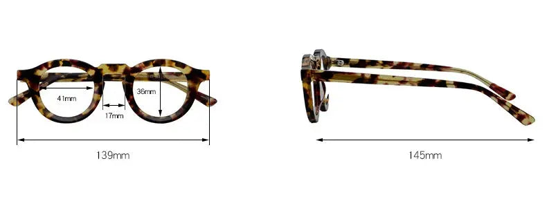 Women's Round Full Rim Acetate Prescription Glasses 23107 — view 2 | Rx Spectacle
