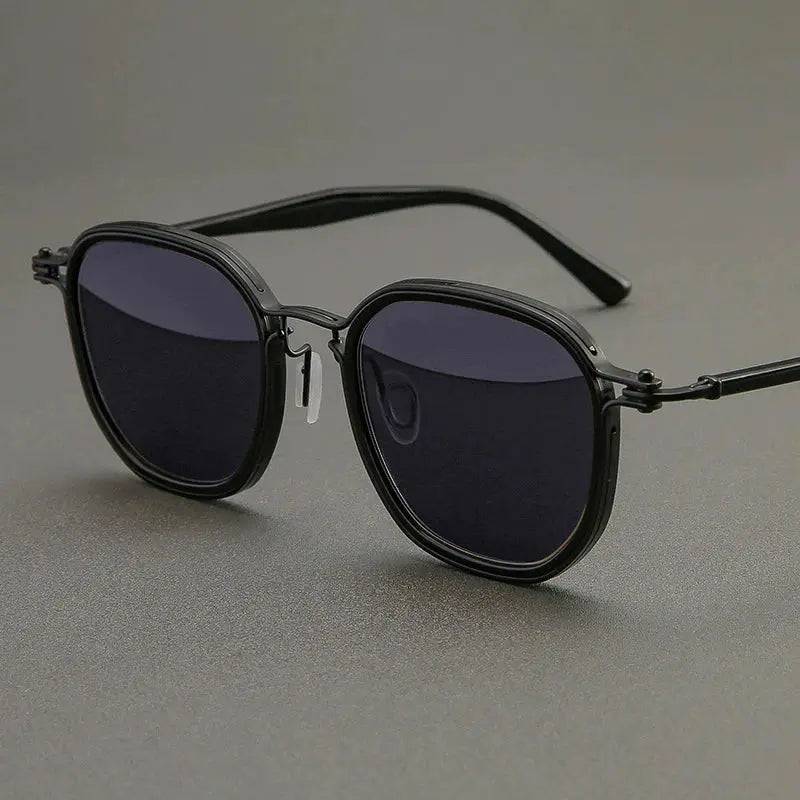 Men's Square Full Rim Titanium Oversized Prescription Glasses 58654 — view 6 | Rx Spectacle