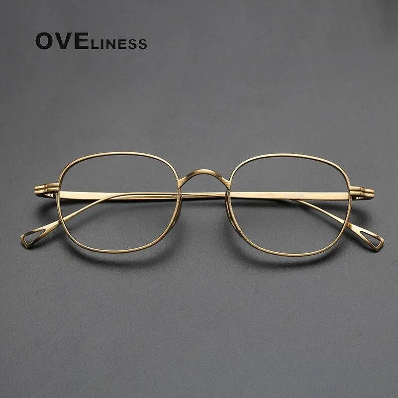 Unisex Round Full Rim Titanium Prescription Glasses 10518s — view 5 | Rx Spectacle
