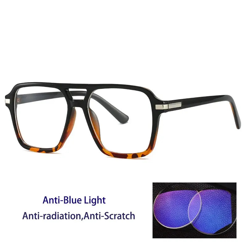 Unisex Square Full Rim Double Bridge Prescription Glasses 882200 — view 7 | Rx Spectacle
