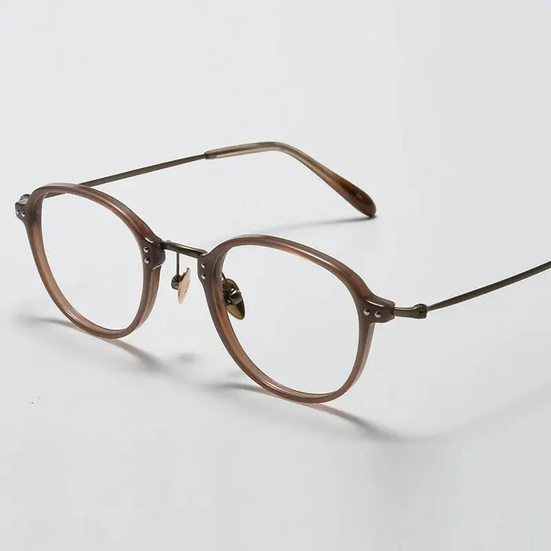 Unisex Square Full Rim Titanium Prescription Glasses 366033 — view 3 | Rx Spectacle