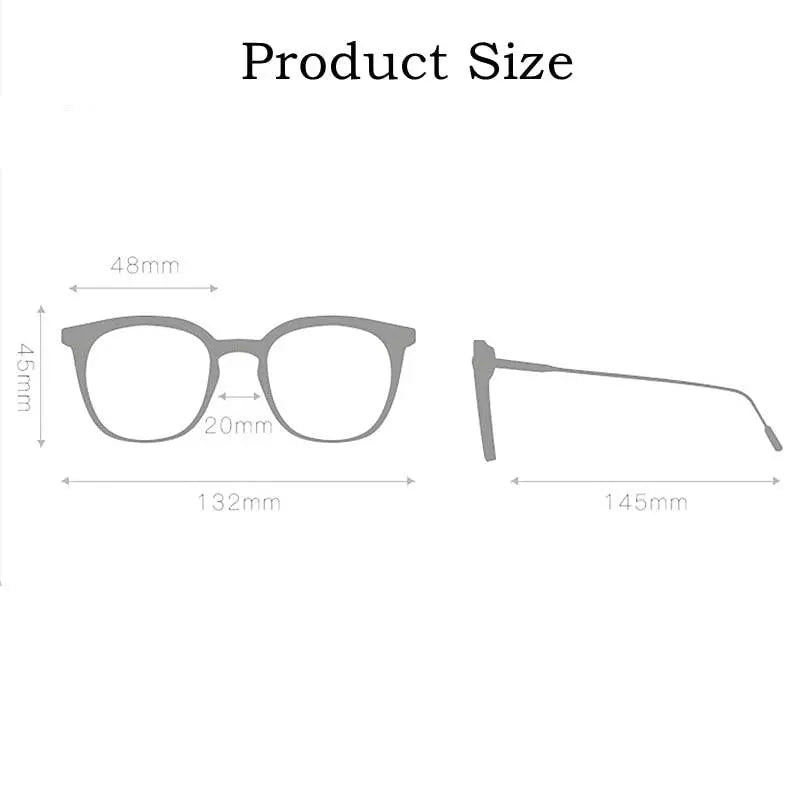 Unisex Round Full Rim Titanium Prescription Glasses M8062 — view 6 | Rx Spectacle
