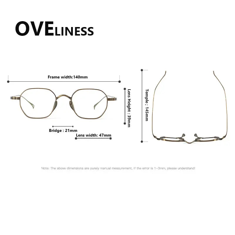 Women's Square Full Rim Titanium Clip-On Prescription Glasses — view 2 | Rx Spectacle