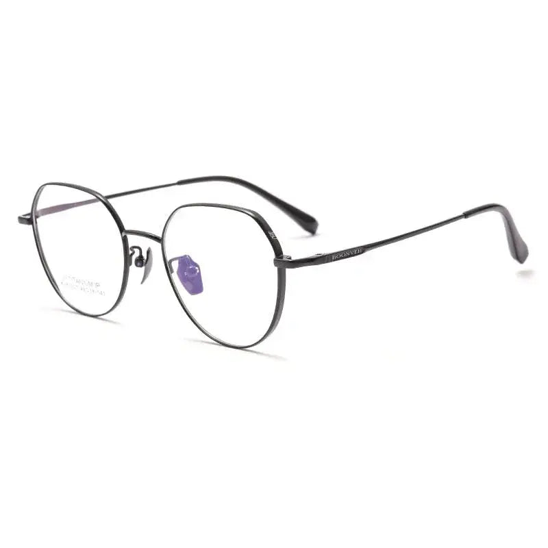 Women's Polygon Full Rim Titanium Prescription Glasses 87007 — view 7 | Rx Spectacle