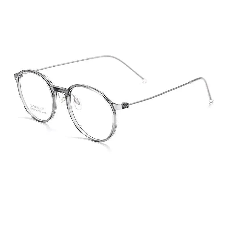 Unisex Round Full Rim Titanium Prescription Glasses 5825M — view 5 | Rx Spectacle