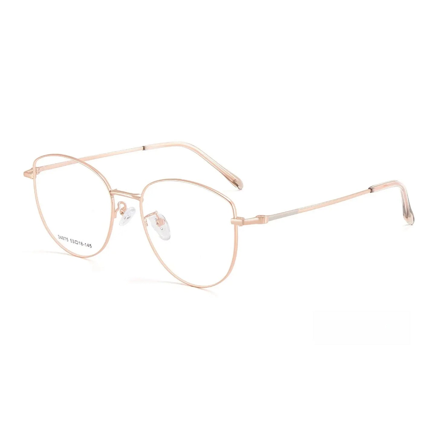 Women's Cat Eye Full Rim Alloy Prescription Glasses 34875 — view 6 | Rx Spectacle