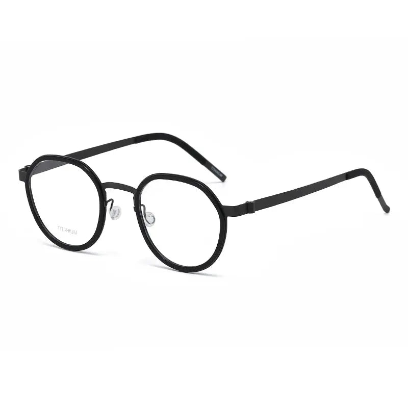 Women's Oval Full Rim Titanium Prescription Glasses 97592 — view 7 | Rx Spectacle