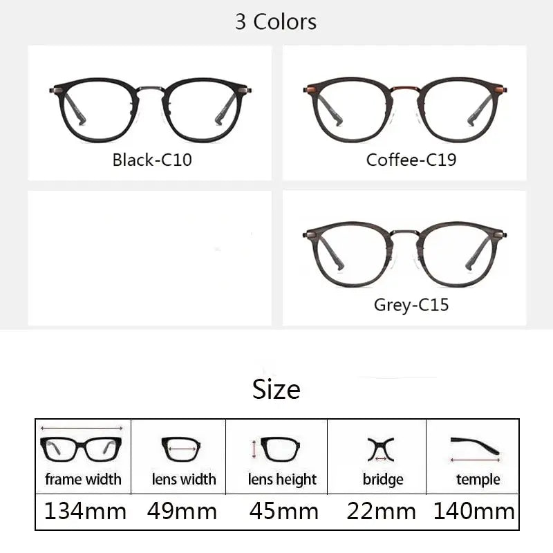 Women's Round Full Rim Titanium Prescription Glasses 98093 — view 2 | Rx Spectacle