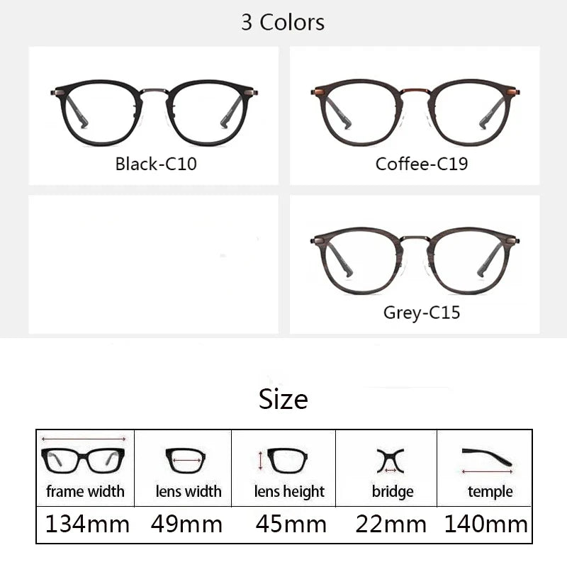 Women's Round Full Rim Titanium Prescription Glasses 809300 — view 2 | Rx Spectacle