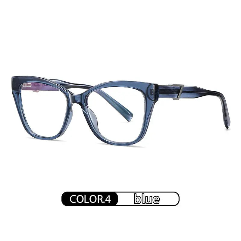 Unisex Cat Eye Full Rim Acetate Reading Glasses C909 — view 6 | Rx Spectacle