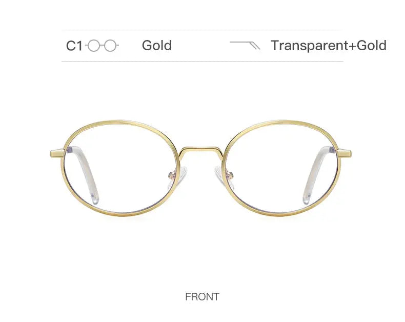 Women's Round Full Rim Alloy Prescription Glasses 3058 — view 11 | Rx Spectacle