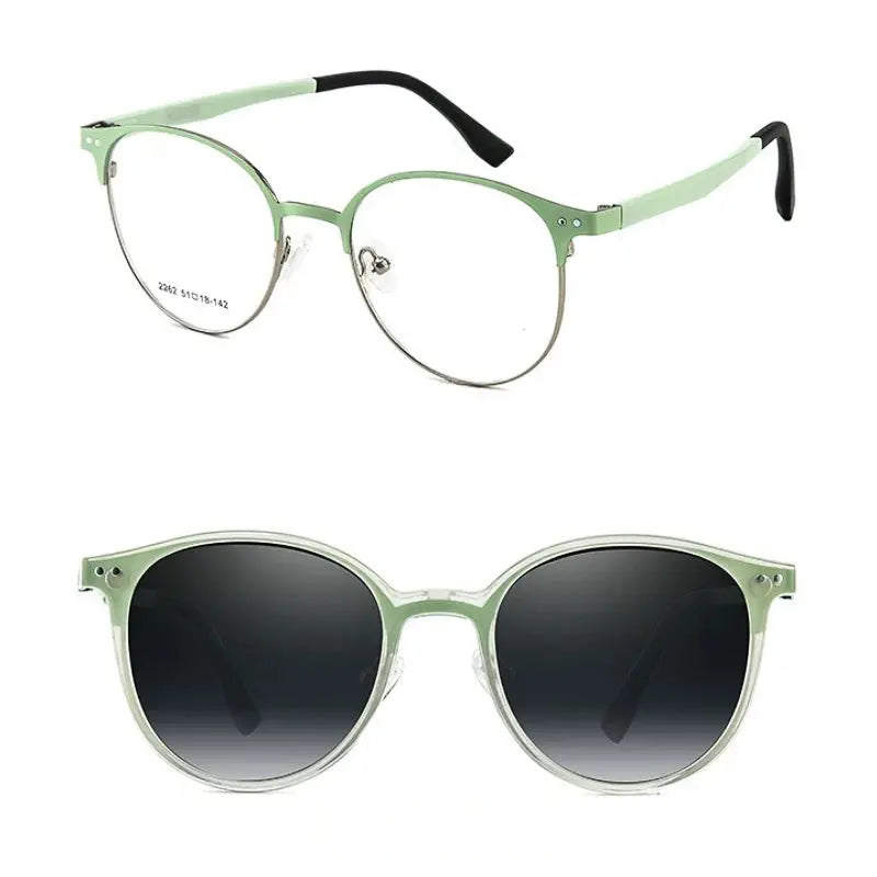 Women's Oval Full Rim TR90 Clip-On Prescription Glasses 2262 — view 4 | Rx Spectacle