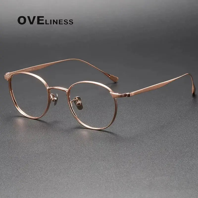 Women's Oval Full Rim Titanium Prescription Glasses 922184 — view 4 | Rx Spectacle