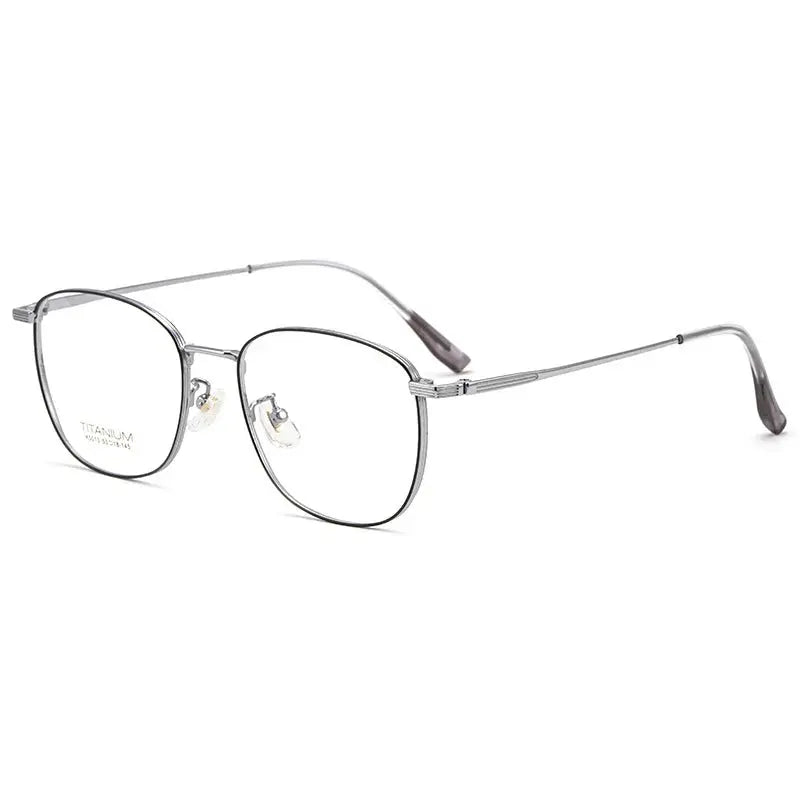 Women's Square Full Rim Titanium Prescription Glasses 5013 — view 5 | Rx Spectacle