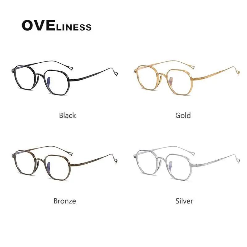 Unisex Oval Full Rim Titanium Prescription Glasses 9917 — view 10 | Rx Spectacle