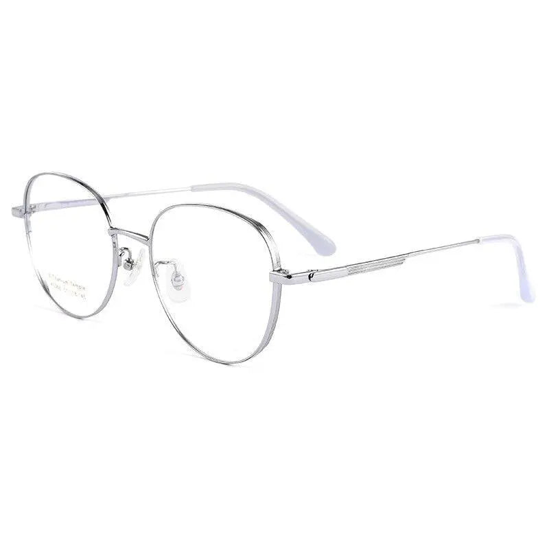 Men's Round Full Rim Titanium Prescription Glasses K5066bsf — view 6 | Rx Spectacle
