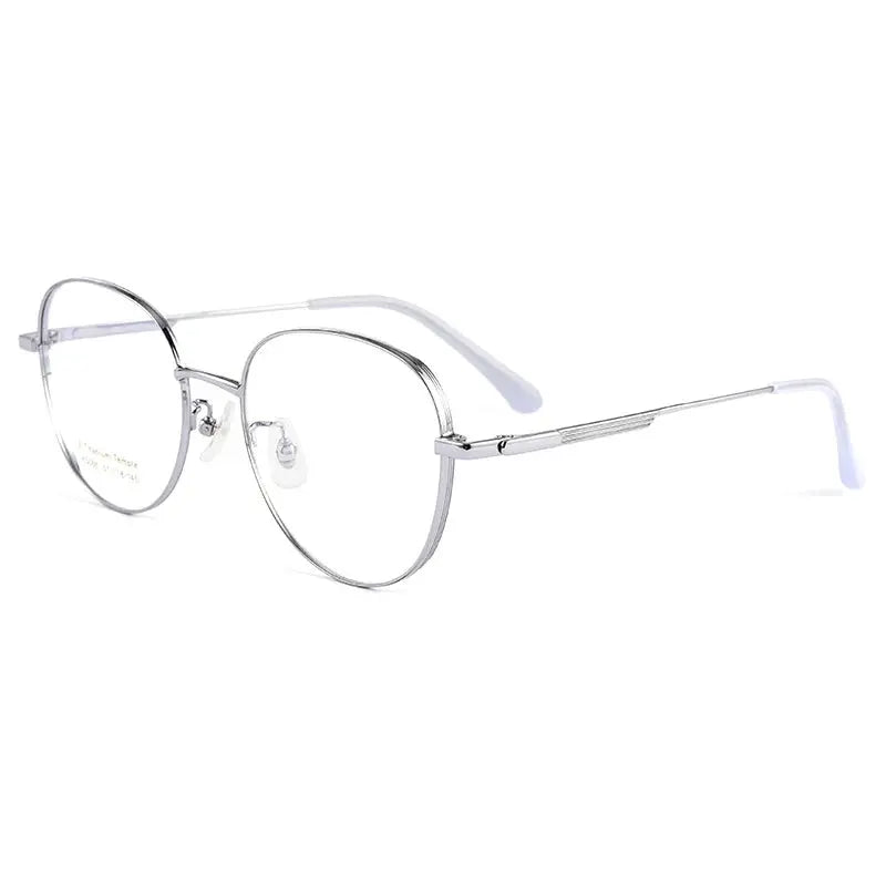 Women's Square Full Rim Titanium Prescription Glasses 5066 — view 6 | Rx Spectacle