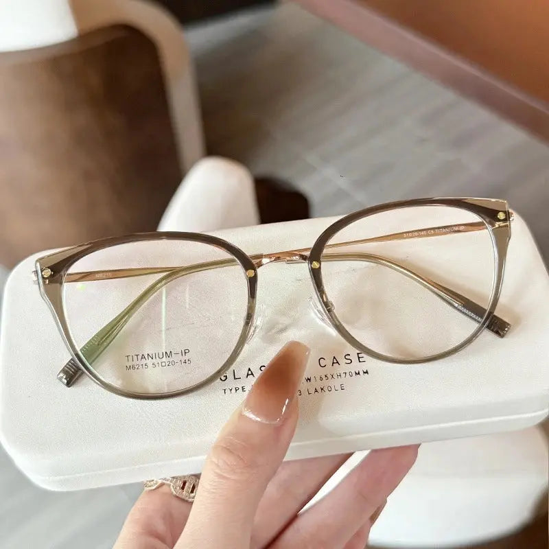 Women's Cat Eye Full Rim Titanium Prescription Glasses 62159 — view 4 | Rx Spectacle
