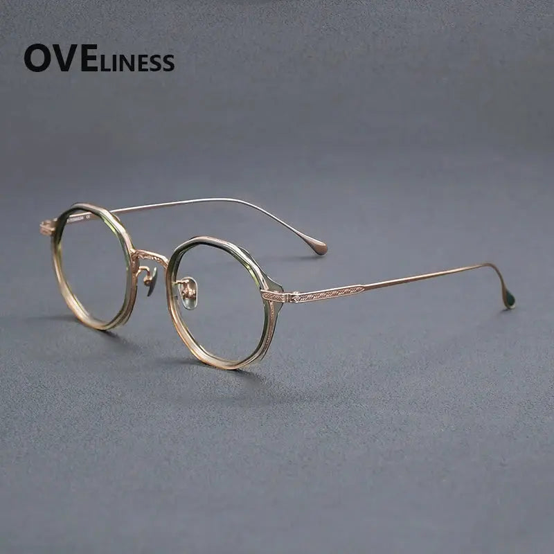 Women's Round Full Rim Titanium Prescription Glasses 922403 — view 4 | Rx Spectacle