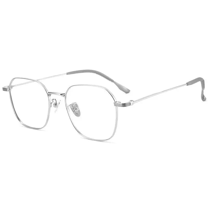 Women's Polygon Full Rim Titanium Prescription Glasses 42419 — view 5 | Rx Spectacle