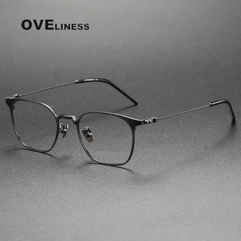 Men's Polygon Full Rim Titanium Prescription Glasses 67162 — view 4 | Rx Spectacle