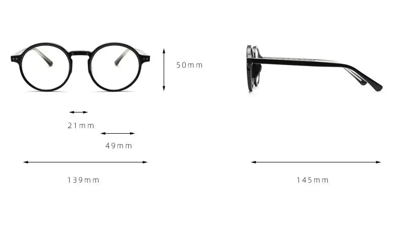Unisex Round Full Rim TR90 Prescription Glasses 47167 — view 2 | Rx Spectacle