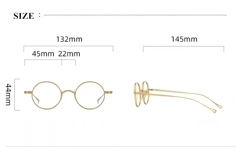 Women's Round Full Rim Titanium Prescription Glasses 844299 — view 2 | Rx Spectacle