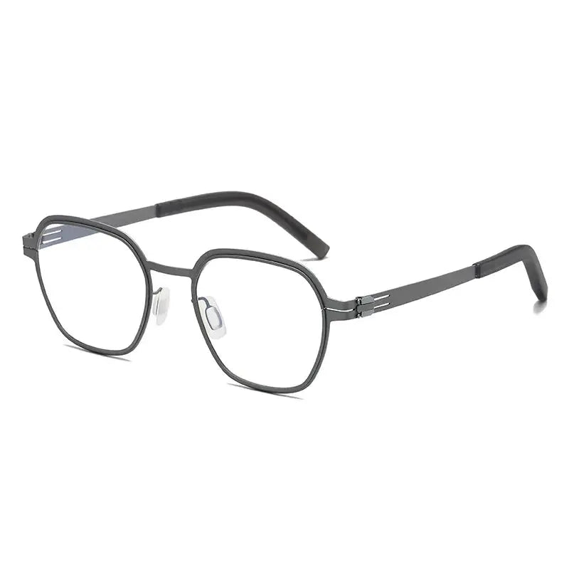 Women's Polygon Full Rim Stainless Steel Prescription Glasses 464818 — view 6 | Rx Spectacle