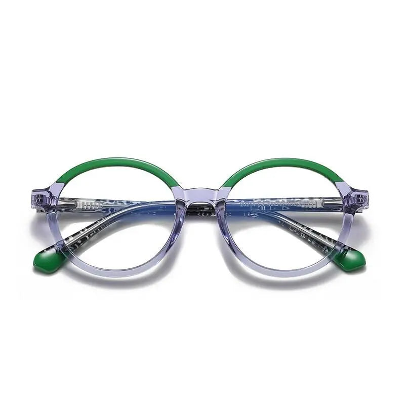 Unisex Round Full Rim TR90 Prescription Glasses 20214 — view 11 | Rx Spectacle