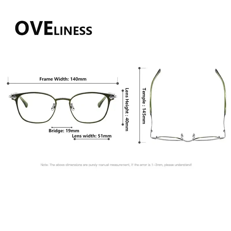 Unisex Square Full Rim Titanium Prescription Glasses 369140 — view 2 | Rx Spectacle