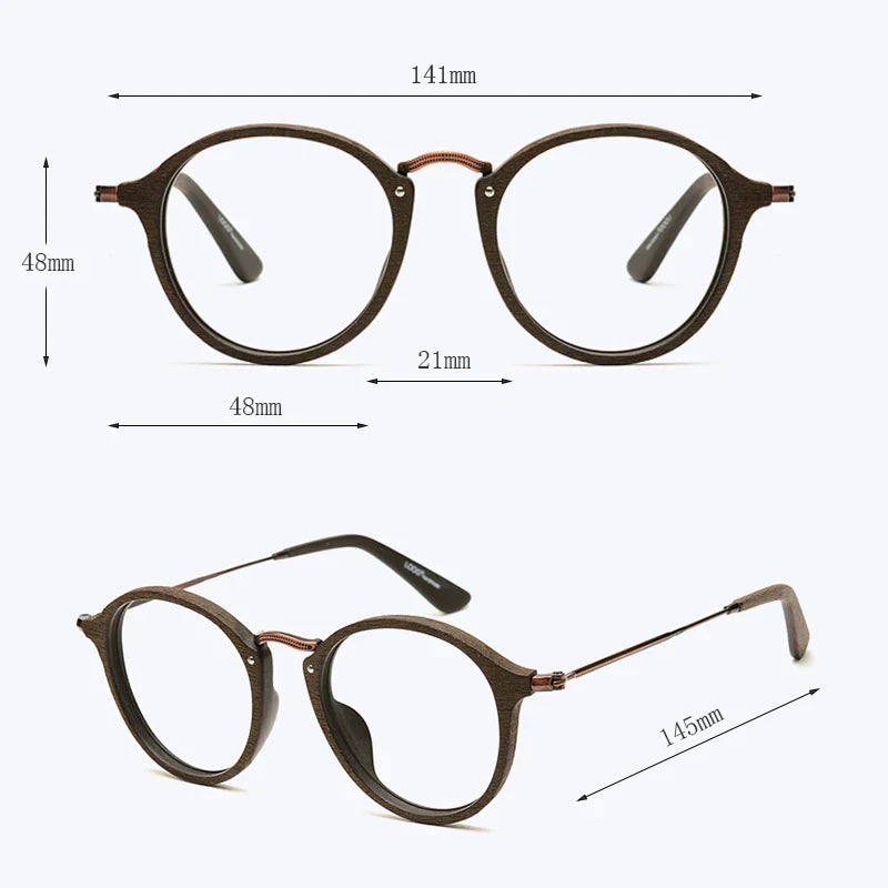 Unisex Round Full Rim Titanium Prescription Glasses 141210 — view 2 | Rx Spectacle