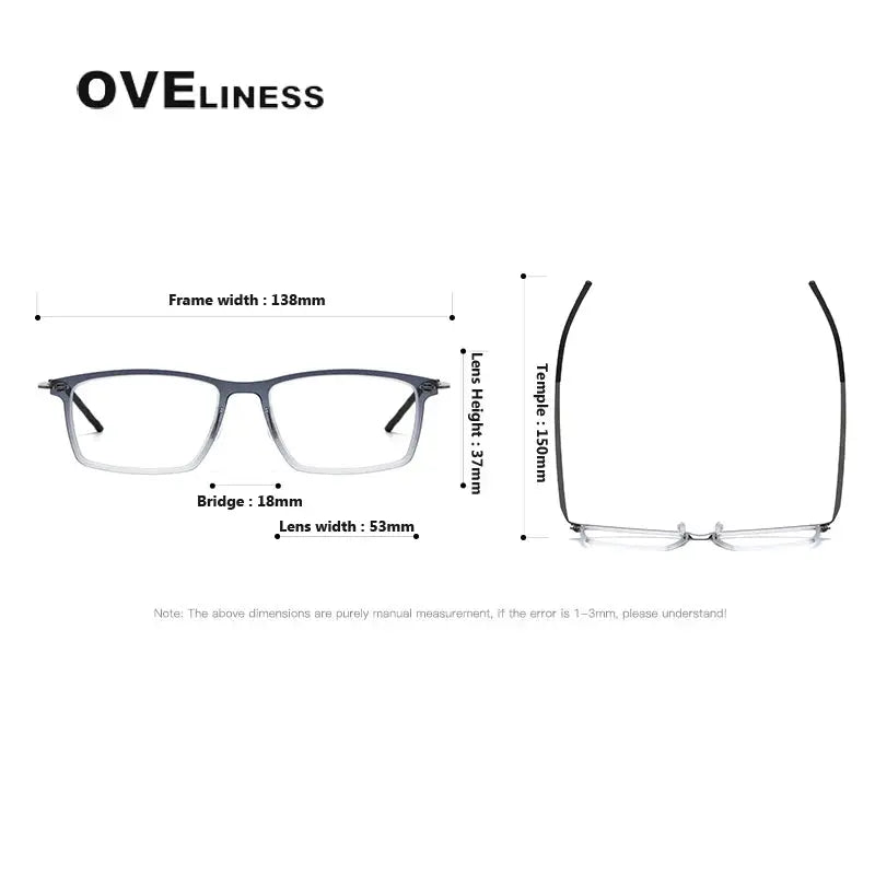 Women's Square Full Rim Titanium Prescription Glasses 366544 — view 2 | Rx Spectacle