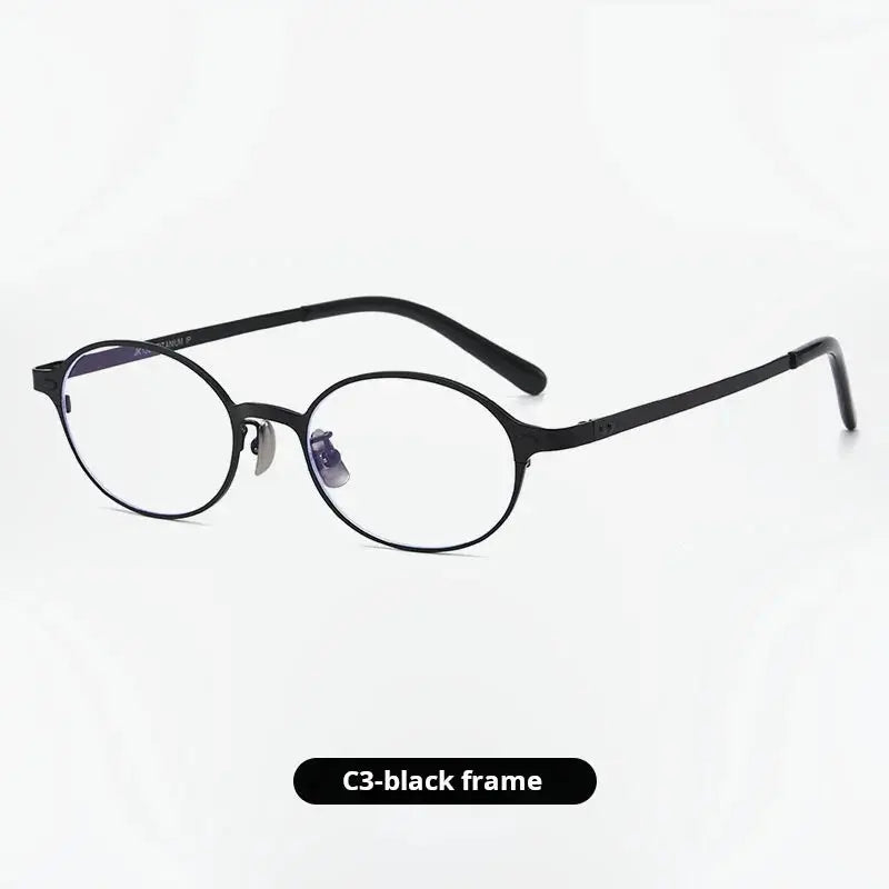 Unisex Oval Full Rim Titanium Prescription Glasses 272477 — view 4 | Rx Spectacle