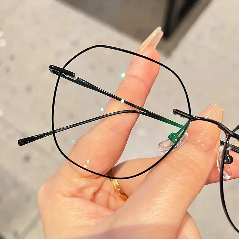Women's Oval Rimless Alloy Prescription Glasses 89251 — view 4 | Rx Spectacle
