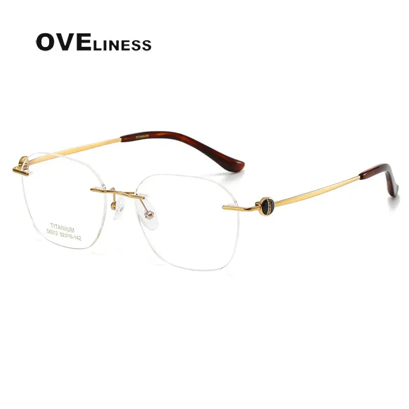 Women's Oval Rimless Titanium Prescription Glasses 196012 — view 9 | Rx Spectacle