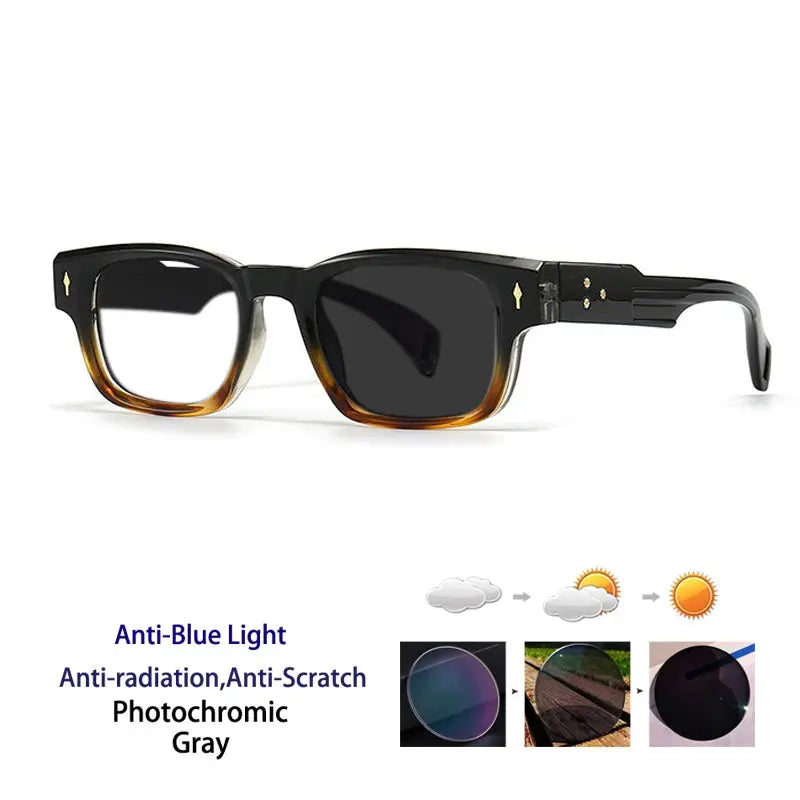 Unisex Rectangular Full Rim Acetate Prescription Glasses 341000 — view 5 | Rx Spectacle