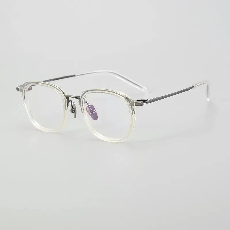 Unisex Square Full Rim Titanium Prescription Glasses 915110 — view 5 | Rx Spectacle