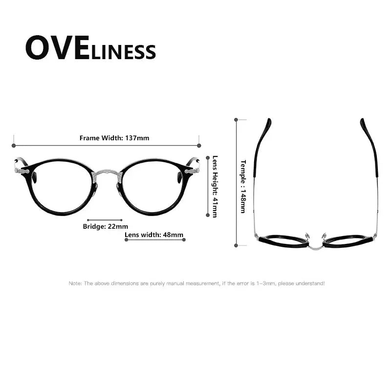 Women's Round Full Rim Titanium Prescription Glasses 926008 — view 2 | Rx Spectacle