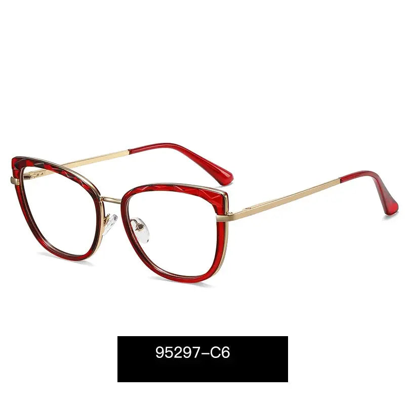Women's Cat Eye Full Rim TR90 Prescription Glasses 95297 — view 6 | Rx Spectacle